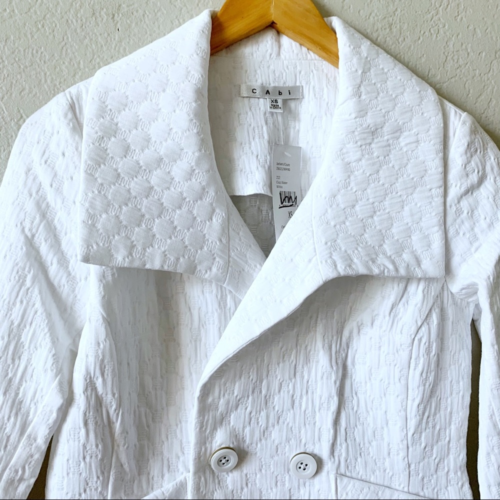 NWT CABI 212 White Club Blazer Jacket Textured XS - Picture 3 of 13